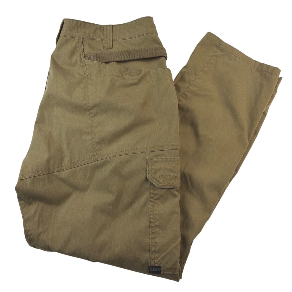 5.11 Tactical Mens Cargo Pants 42x32 Coyote Brown Ripstop Work Trousers